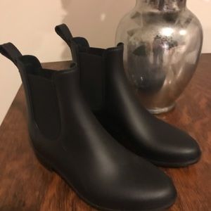 NWOT Black J Crew rainboots